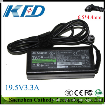 AC Adapter for Sony 65W 19.5V3.3A Tip Size 6.5*4.4mm (PCGA-AC19V1A)